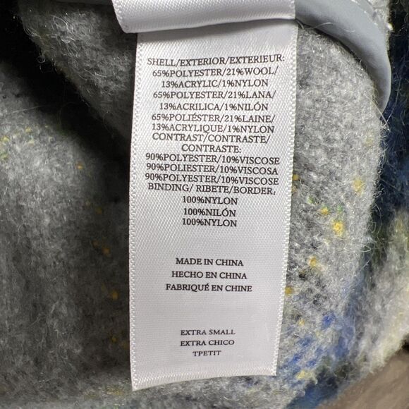 Rails Turner Plaid Oversize Shirt Jacket in Cobalt Lime Smoke women’s size XS - Picture 6 of 8